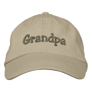 Grandpa Mocha Embroidered Baseball Cap / Hat