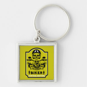 Grandpa Motorbike Rider Key Ring