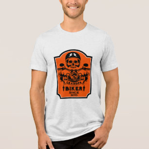Grandpa Motorbike Rider Tri-Blend Shirt