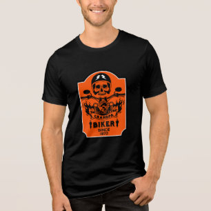 Grandpa Motorbike Rider Tri-Blend Shirt