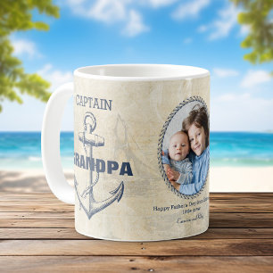Grandpa Nautical Fathers Day Photo Coffee Mug