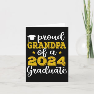 Grandpa Of A 2024 Graduate Cl Of 2024 Graduation  Card