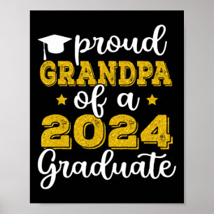 Grandpa Of A 2024 Graduate Cl Of 2024 Graduation Poster