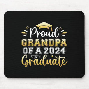 Grandpa Of A 2024 Graduate Senior Graduation Men Mouse Pad