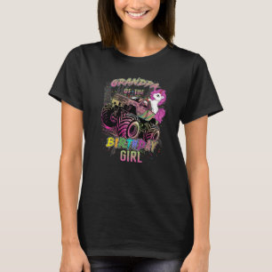 Grandpa Of A Monster Truck Girl Birthday Girl Unic T-Shirt
