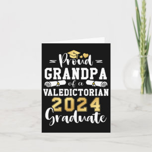 Grandpa Of A Valedictorian Cl 2024 Graduation Card