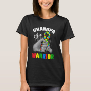 Grandpa Of A Warrior Autism Awareness Day Puzzle P T-Shirt