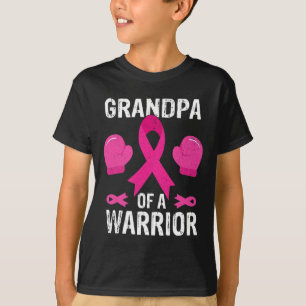 Grandpa Of A Warrior Breast Cancer Awareness Month T-Shirt