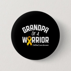 Grandpa Of A Warrior Childhood Cancer Awareness Gi 6 Cm Round Badge