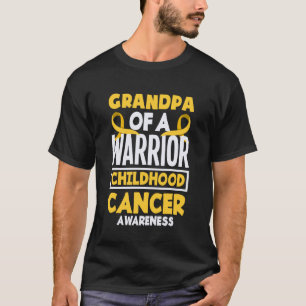 Grandpa of A Warrior Childhood Cancer Awareness T-Shirt