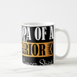 Grandpa of A warrior Childhood Cancer Ribbon Aware Coffee Mug
