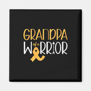Grandpa Of A Warrior I Childhood Cancer Awareness Magnet