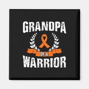 Grandpa Of A Warrior Leukaemia Awareness Magnet