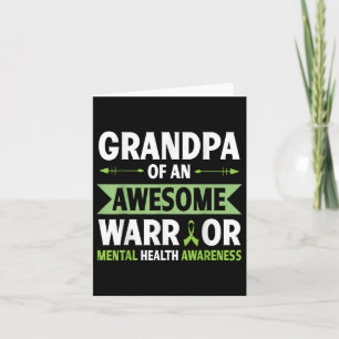 Grandpa Of An Awesome Warrior Mental Health Awaren Card