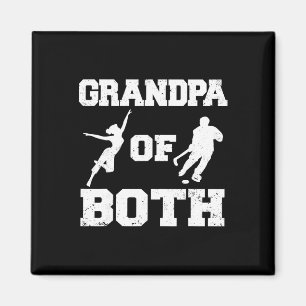 Grandpa Of Both Funny Hockey And Dance Grandpa Magnet