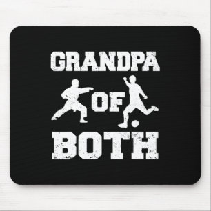 Grandpa Of Both Funny Soccer And Karate Grandpa Mouse Pad
