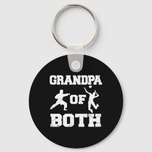 Grandpa Of Both Funny Volleyll And Karate Grandpa  Key Ring