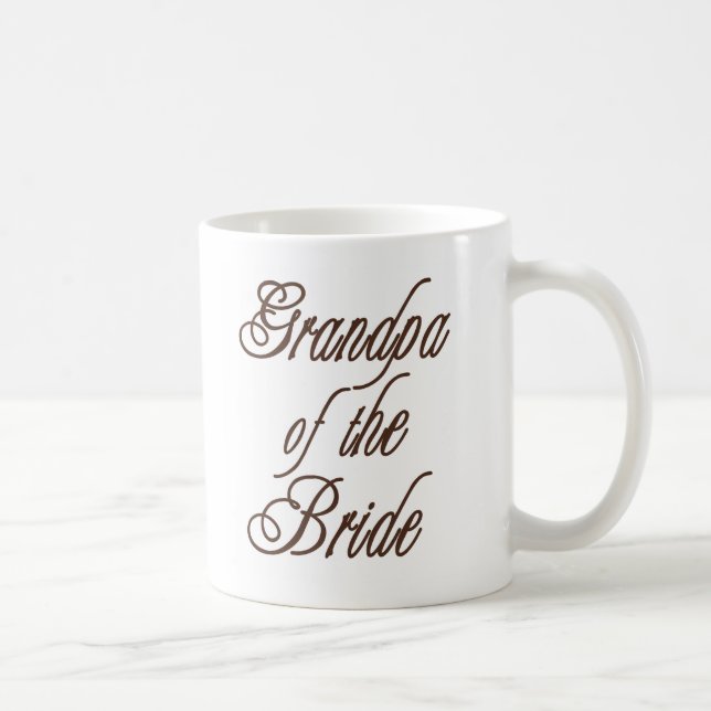 Grandpa of Bride Classy Browns Coffee Mug (Right)