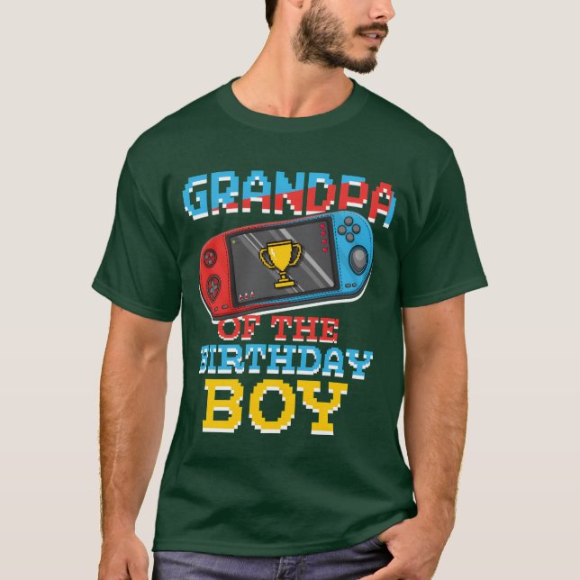 Grandpa Of Gamer Video Game Lover Gamer funny girl T-Shirt (Front)