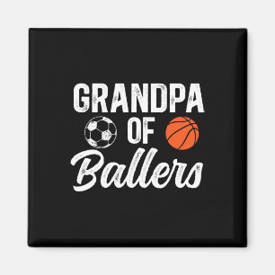 Grandpa Of Llers Sketll Soccer Grandpa Of Llers Magnet
