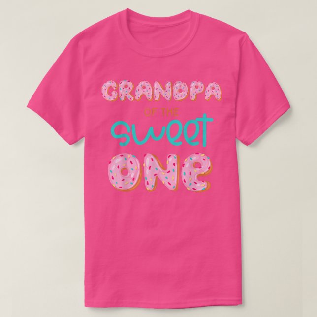 Grandpa of Sweet One First Birthday Matching Famil T-Shirt (Design Front)