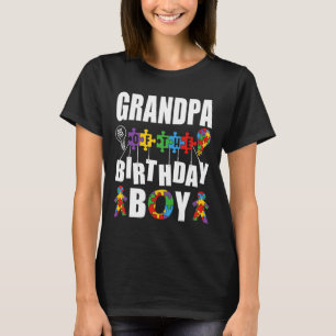 Grandpa Of The Birthday Boy Autism Awareness Celeb T-Shirt