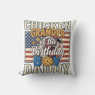 Grandpa of the Birthday Boy Cookie Milk Shirt Desi Cushion