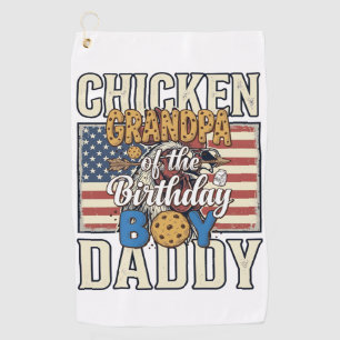 Grandpa of the Birthday Boy Cookie Milk Shirt Desi Golf Towel