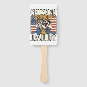 Grandpa of the Birthday Boy Cookie Milk Shirt Desi Hand Fan