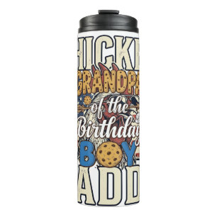 Grandpa of the Birthday Boy Cookie Milk Shirt Desi Thermal Tumbler