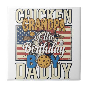 Grandpa of the Birthday Boy Cookie Milk Shirt Desi Tile