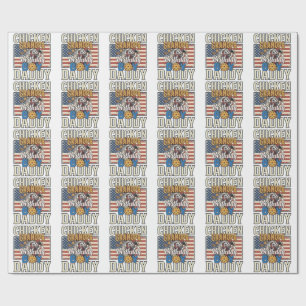 Grandpa of the Birthday Boy Cookie Milk Shirt Desi Wrapping Paper
