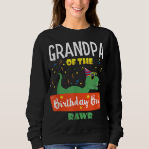 Grandpa of the Birthday Boy Dinosaur Grandparent T Sweatshirt