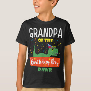 Grandpa of the Birthday Boy Dinosaur Grandparent T T-Shirt