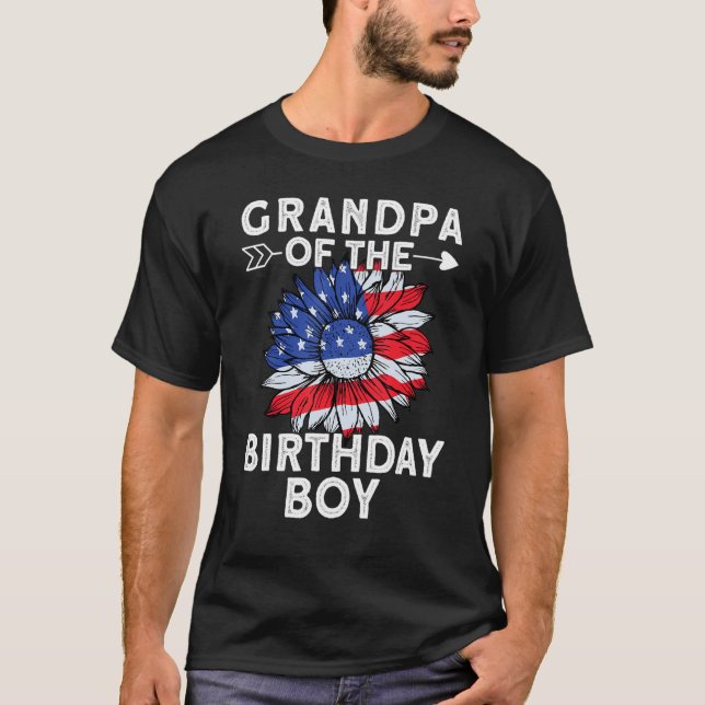 Grandpa Of The Birthday Boy Family Love Celebratio T-Shirt (Front)