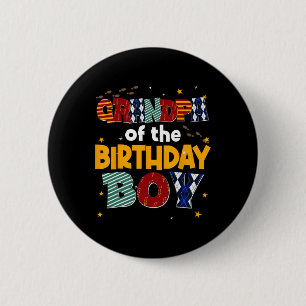 Grandpa Of The Birthday Boy Family Party Decoratio 6 Cm Round Badge