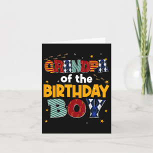 Grandpa Of The Birthday Boy Family Party Decoratio Card