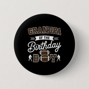 Grandpa Of The Birthday Boy Football Party Family 6 Cm Round Badge