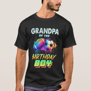 Grandpa of The Birthday Boy Football Soccer Ball C T-Shirt