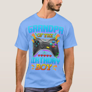 Grandpa Of The Birthday Boy Gamer Level Unlocked V T-Shirt