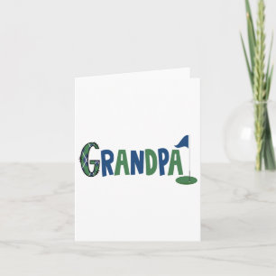 Grandpa Of The Birthday Boy Hole In One Golf Sport Card