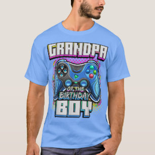 Grandpa of the Birthday Boy Matching Family Video  T-Shirt