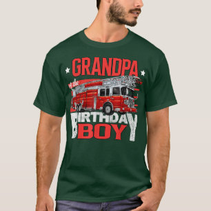 Grandpa of the Birthday Boy Matching Fire Truck T-Shirt