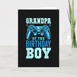 Grandpa Of The Birthday Boy Matching Video Gamer B Card