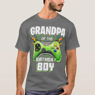Grandpa Of The Birthday Boy Matching Video Gamer P T-Shirt