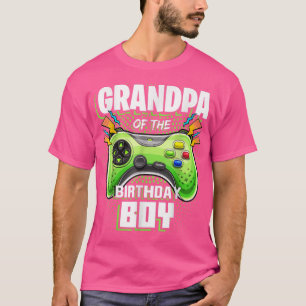 Grandpa Of The Birthday Boy Matching Video Gamer P T-Shirt