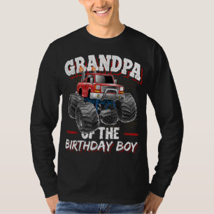 Grandpa of the Birthday Boy Monster Truck Birthday T-Shirt