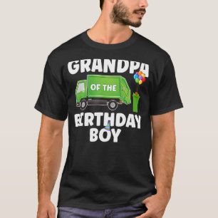 Grandpa Of The Birthday Boy Recycling Trash Themed T-Shirt