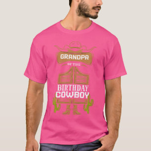 Grandpa Of The Birthday Cowboy Western Rodeo Bday T-Shirt