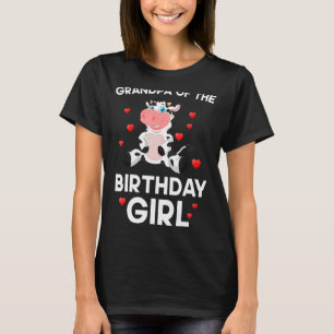 Grandpa Of The Birthday Girl Cow Animal Farm B-Day T-Shirt